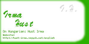 irma hust business card